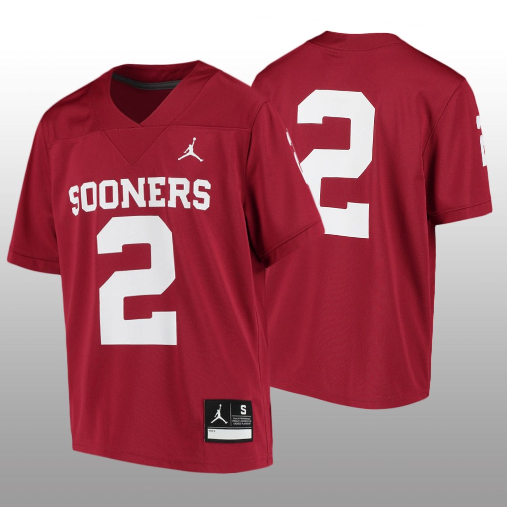 Youth Oklahoma Sooners #2 Untouchable Crimson Jersey