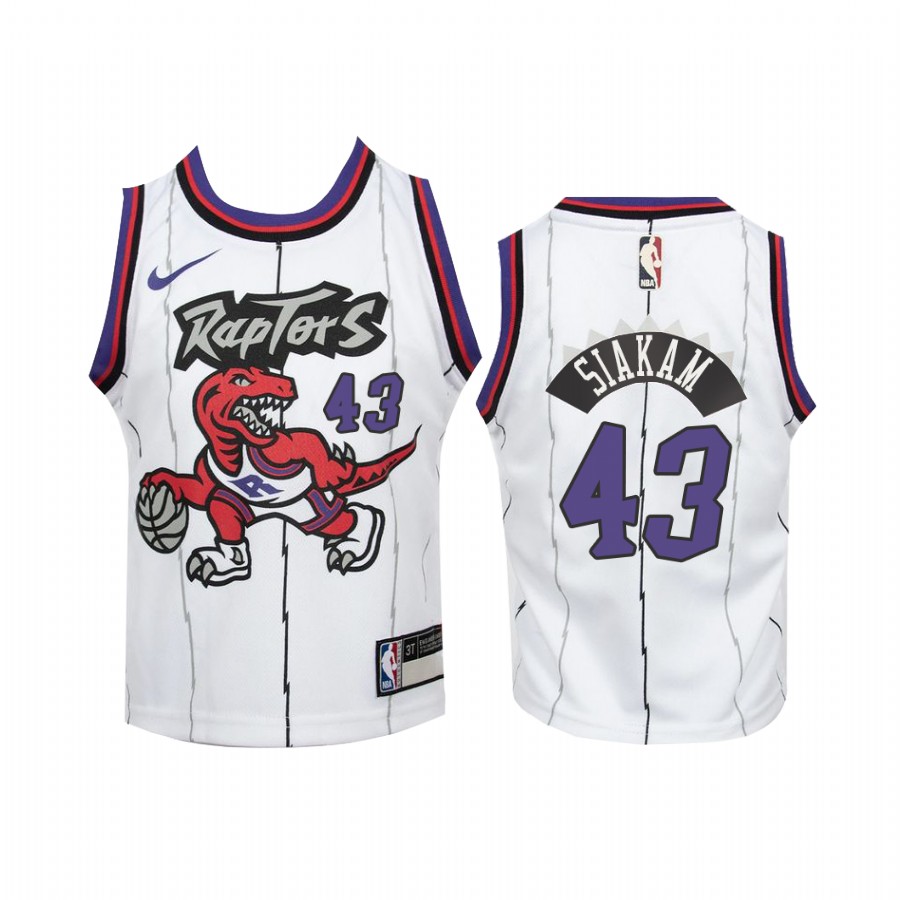 Youth Pascal Siakam Toronto Raptors Kids White Hardwood Classics Jersey
