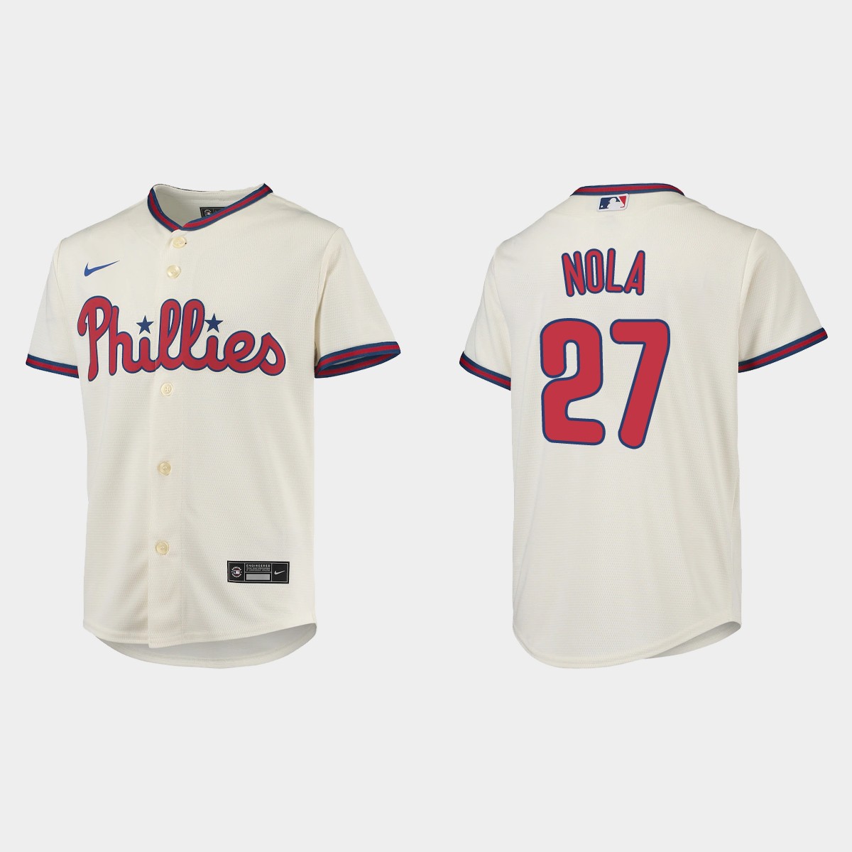 Youth Philadelphia Phillies Aaron Nola Cream Jersey