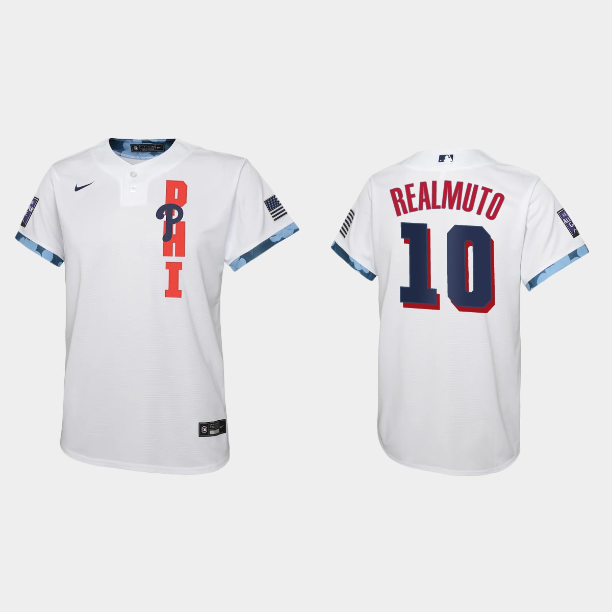 Youth Philadelphia Phillies J.T. Realmuto White 2021 MLB All-Star Game Jersey