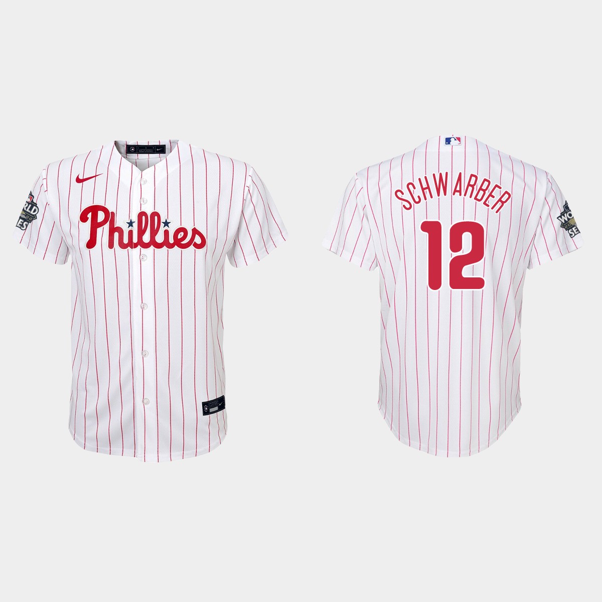 Youth Philadelphia Phillies Kyle Schwarber White 2022 World Series Jersey