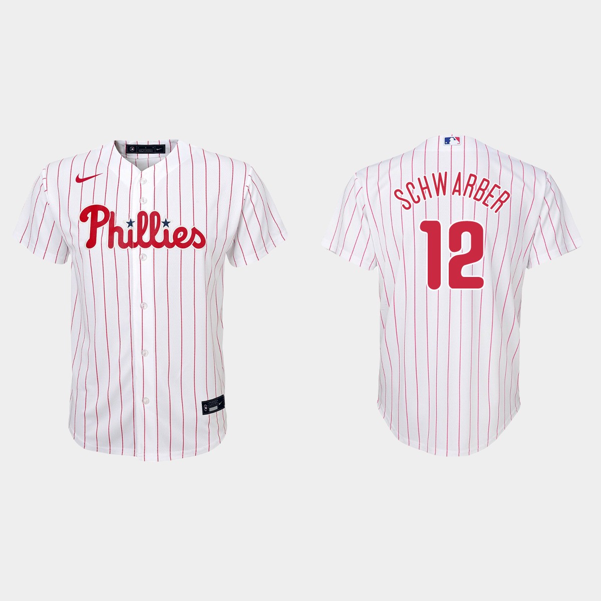 Youth Philadelphia Phillies Kyle Schwarber White Home Jersey
