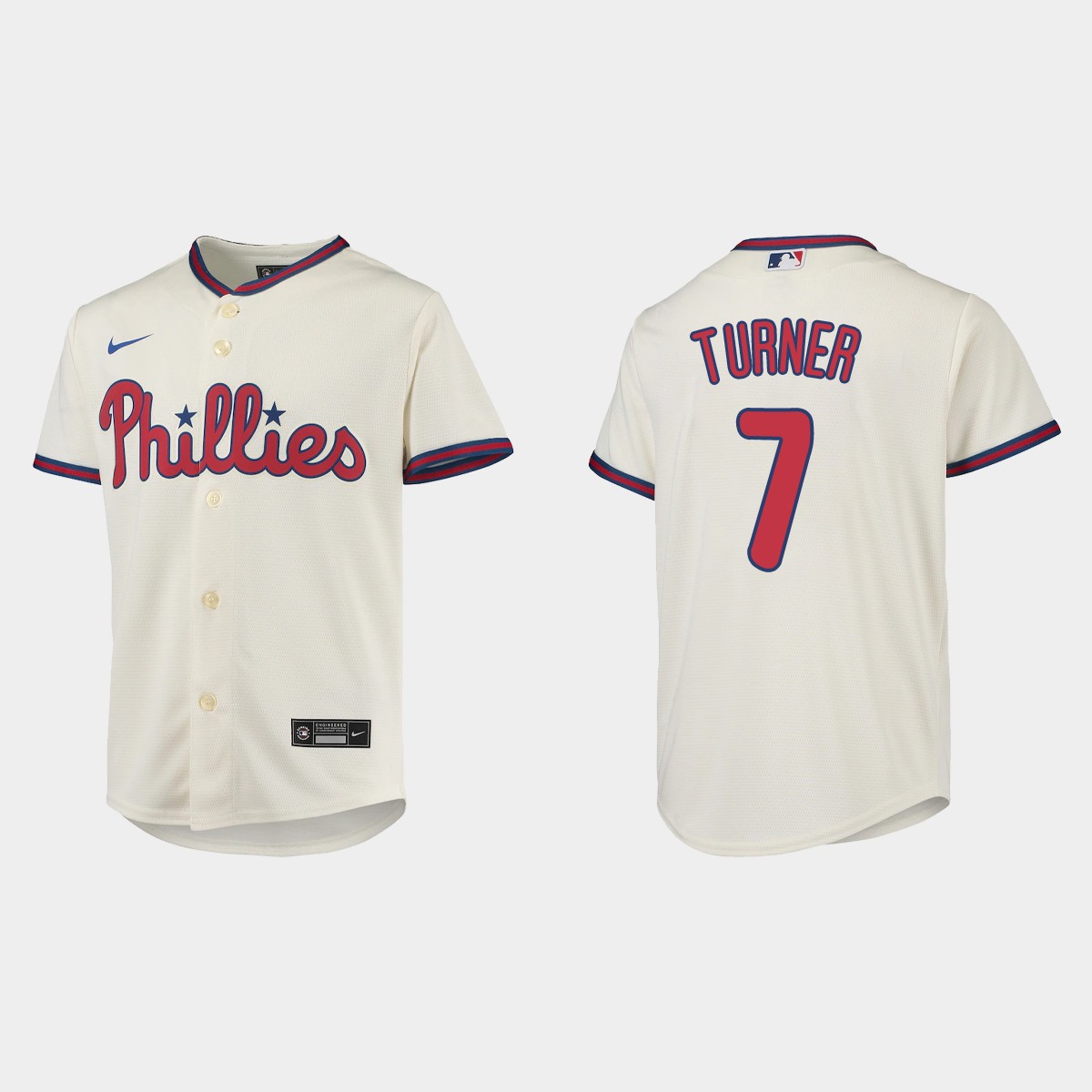 Youth Philadelphia Phillies Trea Turner Cream Jersey