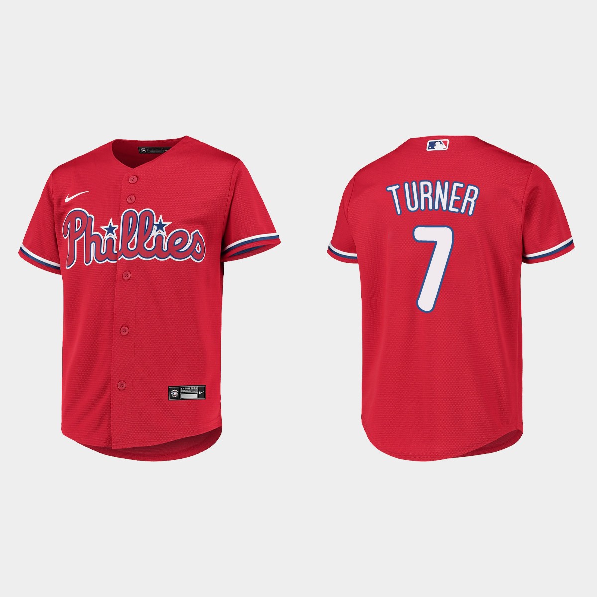 Youth Philadelphia Phillies Trea Turner Red Jersey