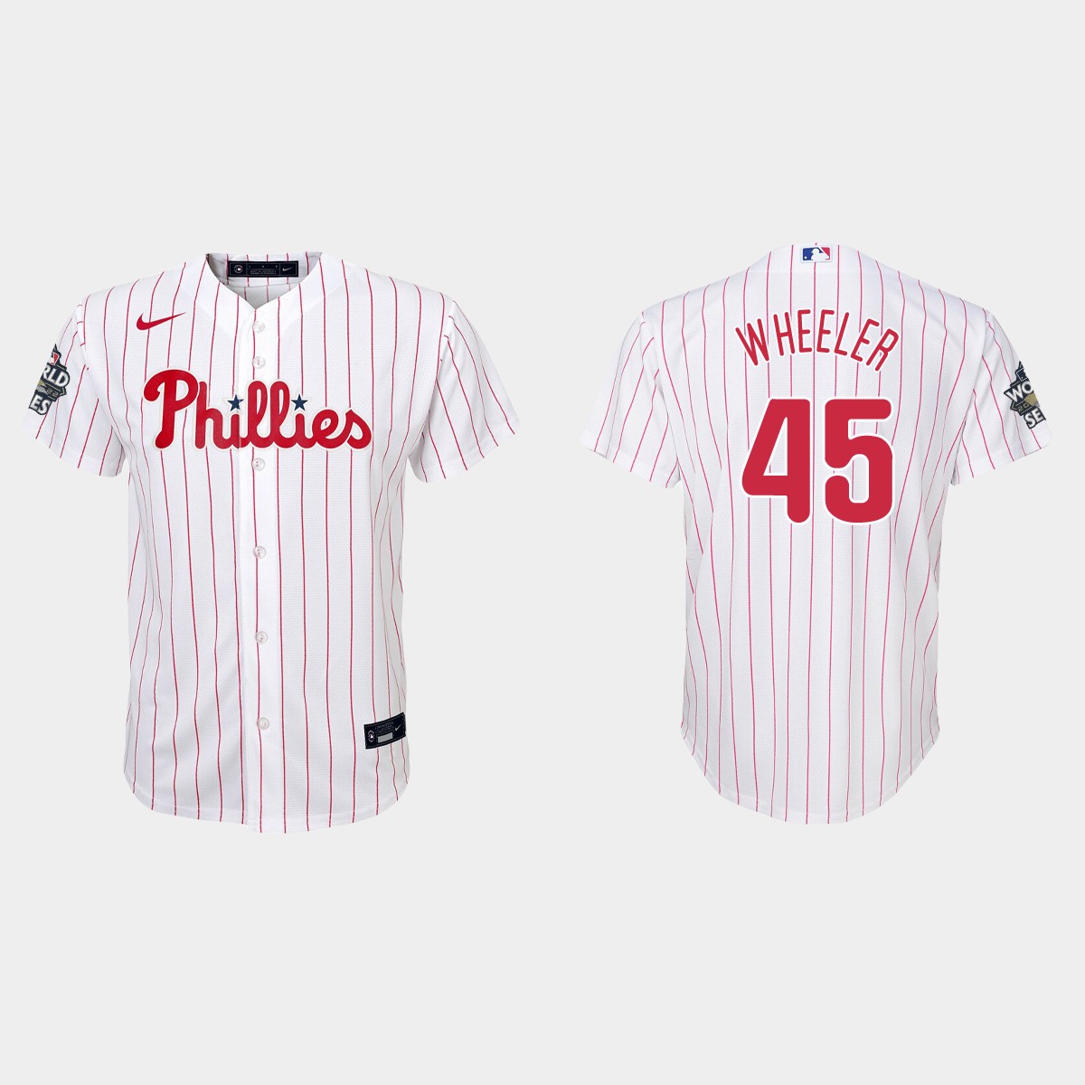 Youth Philadelphia Phillies Zack Wheeler White 2022 World Series Jersey