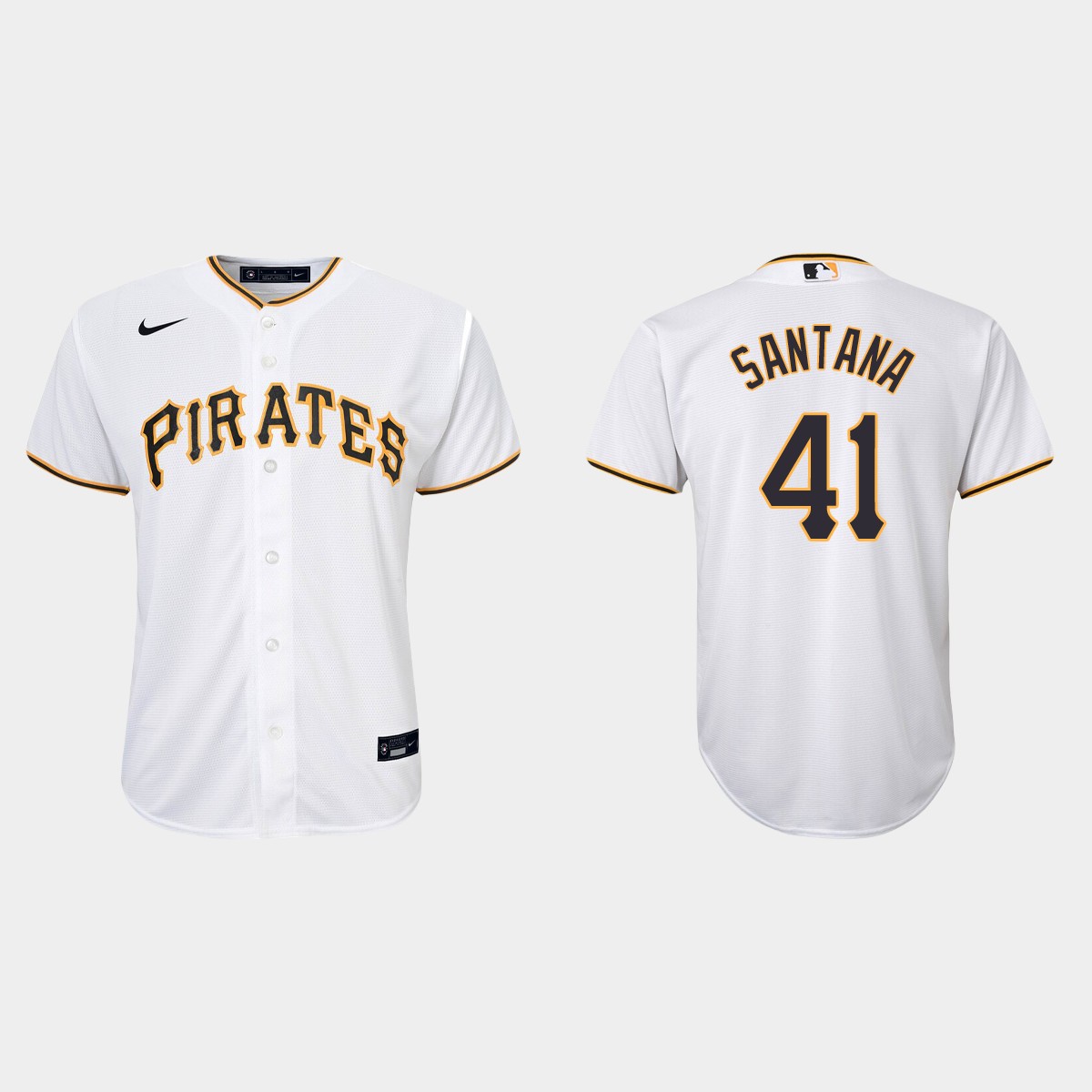 Youth Pittsburgh Pirates Carlos Santana White Home Jersey