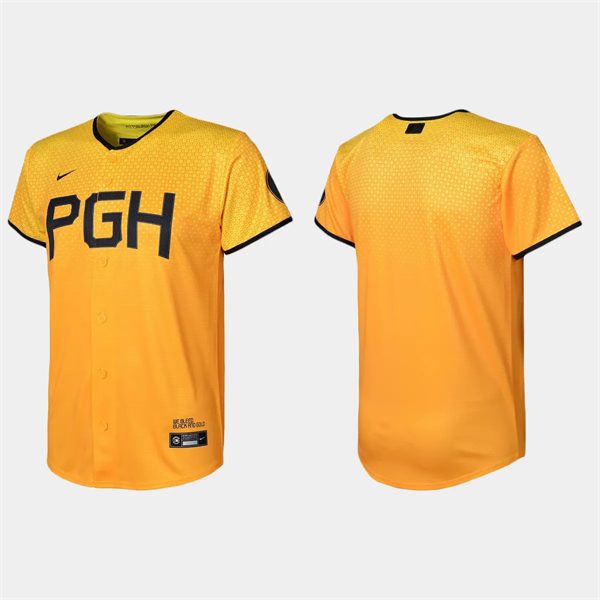 Youth Pittsburgh Pirates Gold 2023 City Connect Replica Jersey
