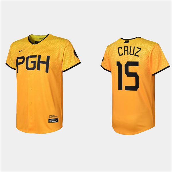 Youth Pittsburgh Pirates Oneil Cruz Gold 2023 City Connect Replica Jersey