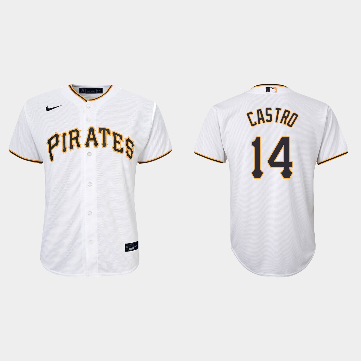 Youth Pittsburgh Pirates Rodolfo Castro White Home Jersey