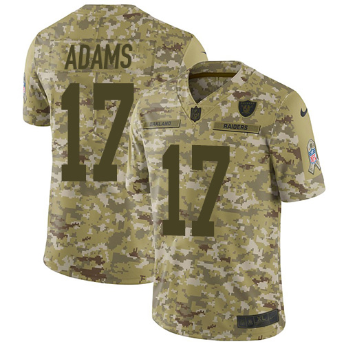 Youth Raiders #17 Davante Adams Camo Stitched NFL 2019 Salute To Service Jersey