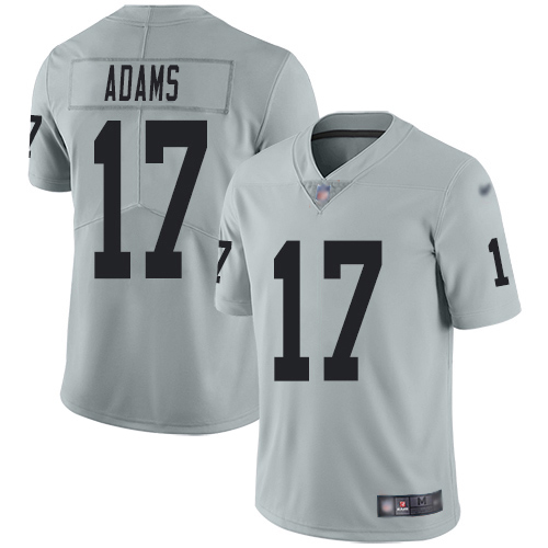 Youth Raiders #17 Davante Adams Silver Stitched NFL Inverted Legend Jersey