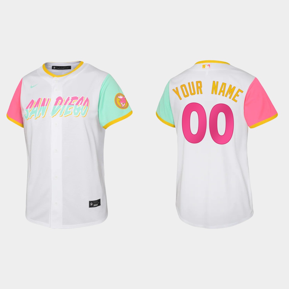 Youth San Diego Padres Custom White 2022 City Connect Jersey