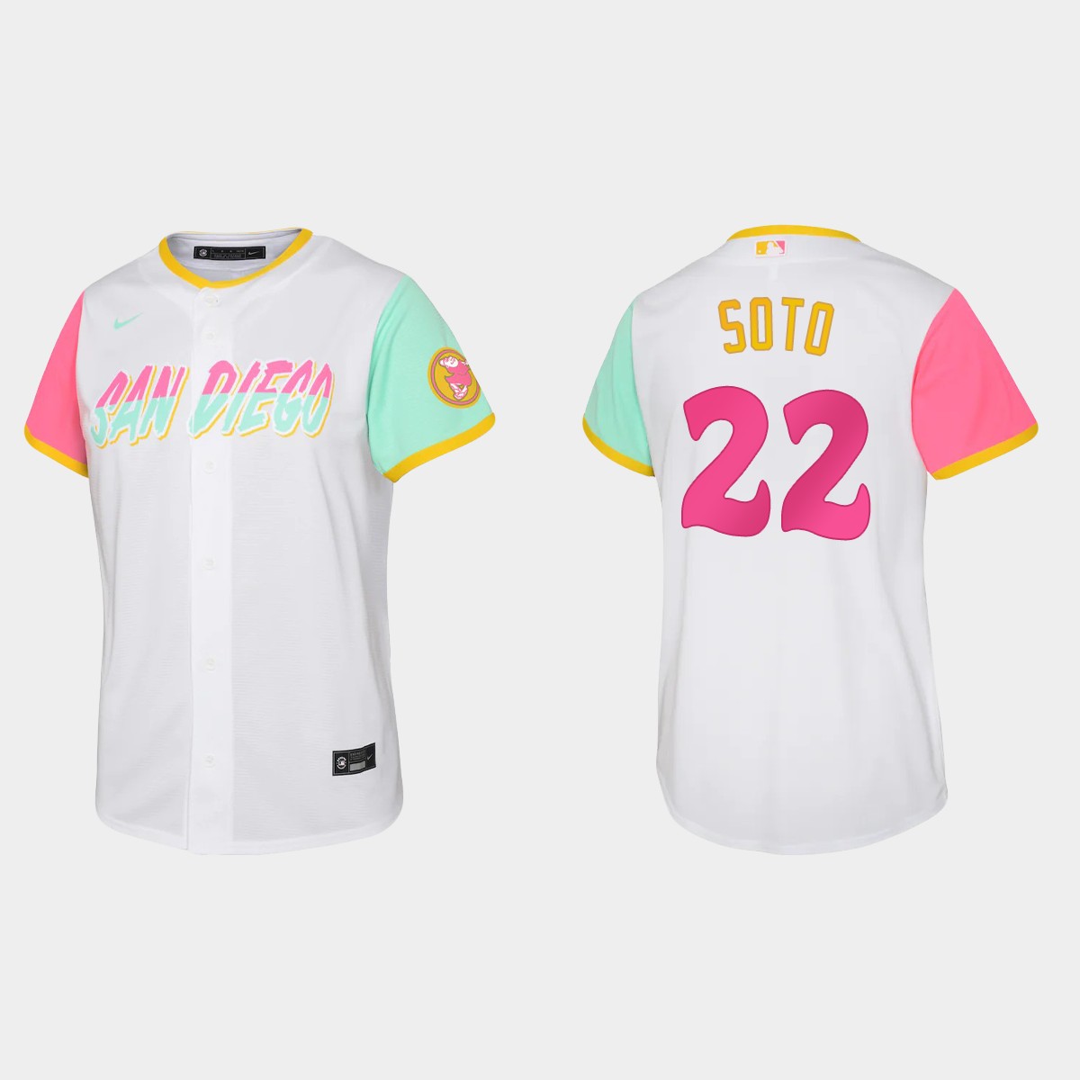 Youth San Diego Padres Juan Soto White 2022 City Connect Jersey