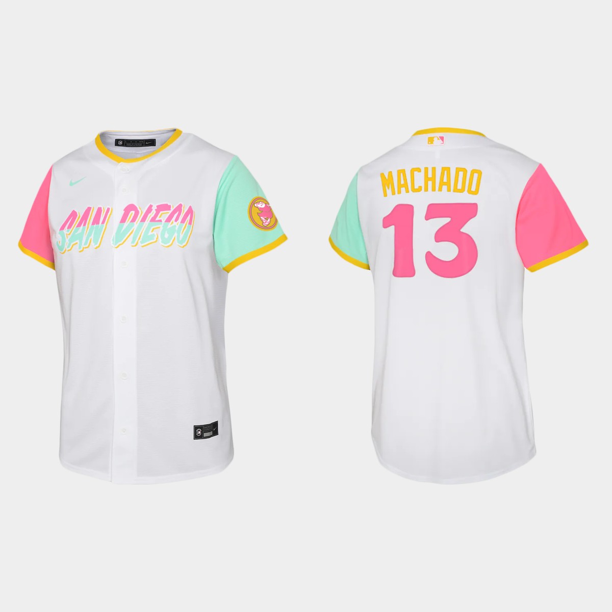 Youth San Diego Padres Manny Machado White 2022 City Connect Jersey