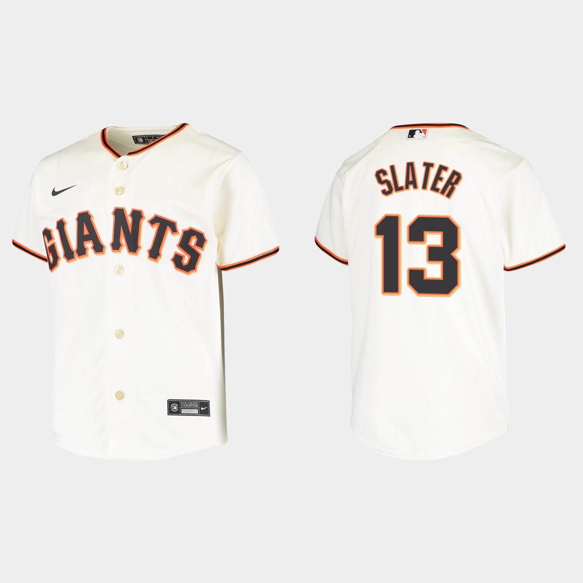 Youth San Francisco Giants #13 Austin Slater Cream Home Jersey