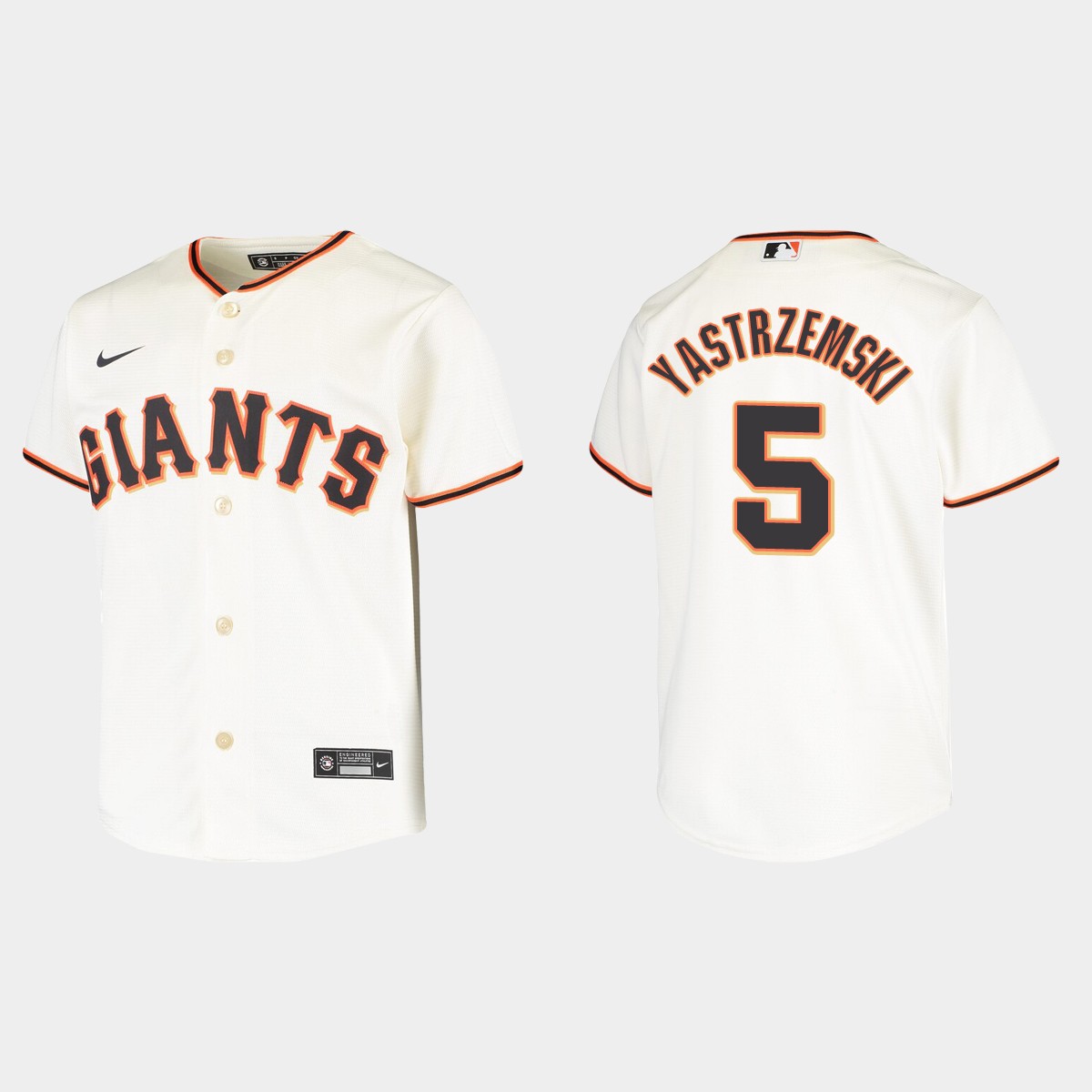 Youth San Francisco Giants #5 Mike Yastrzemski Cream Home Jersey