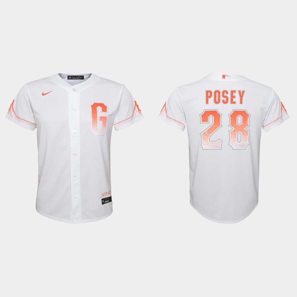 Youth San Francisco Giants Buster Posey White 2021 City Connect Jersey