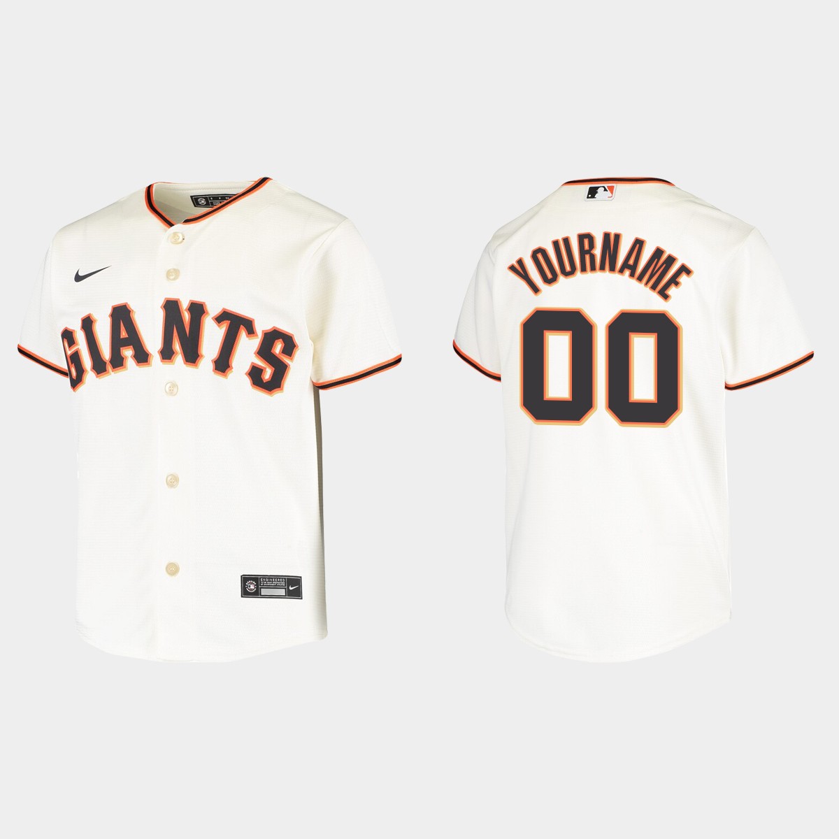 Youth San Francisco Giants Custom Cream Home Jersey