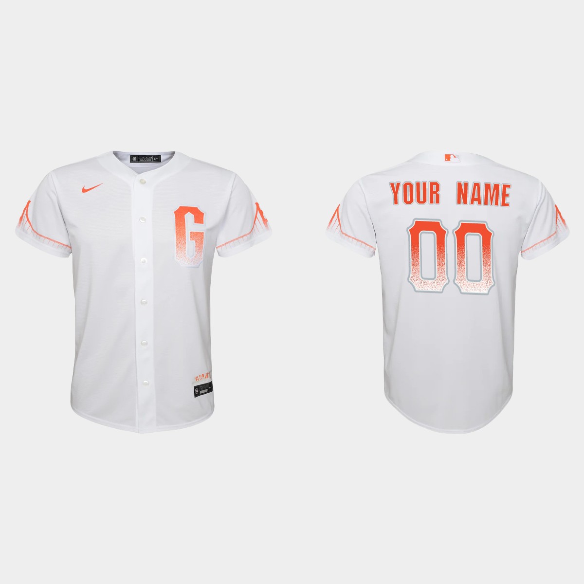 Youth San Francisco Giants Custom White 2021 City Connect Jersey