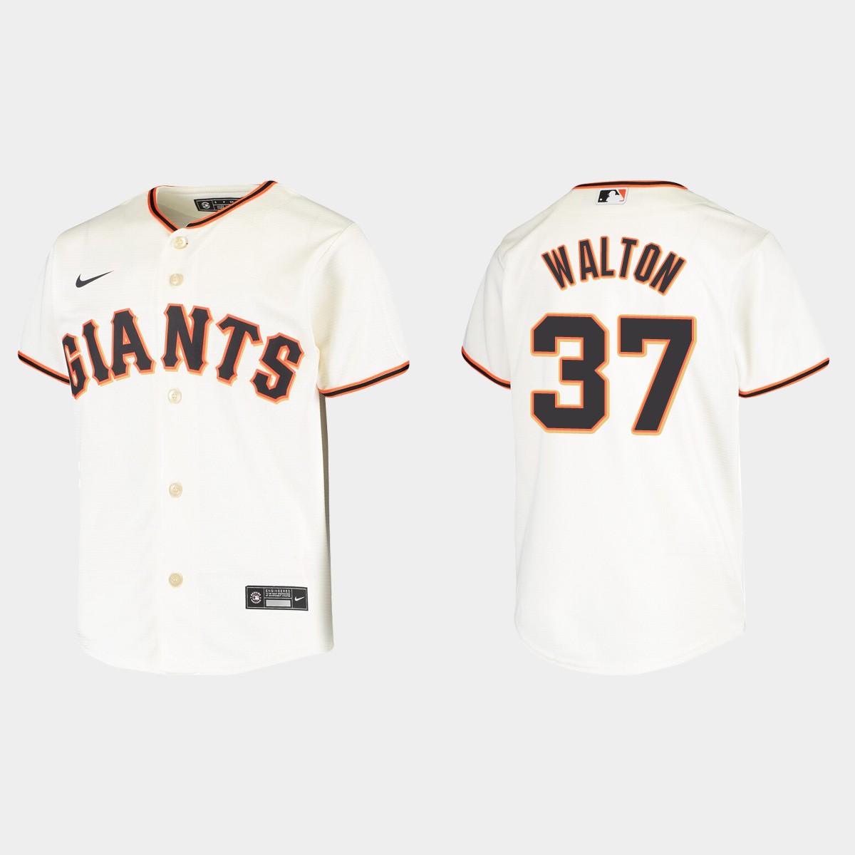 Youth San Francisco Giants Donovan Walton Cream Home Jersey