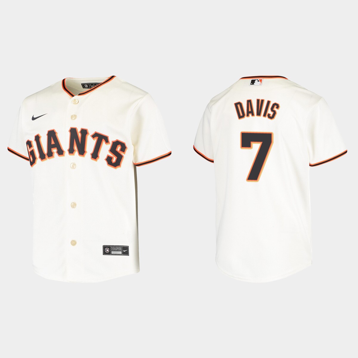Youth San Francisco Giants J.D. Davis Cream Home Jersey
