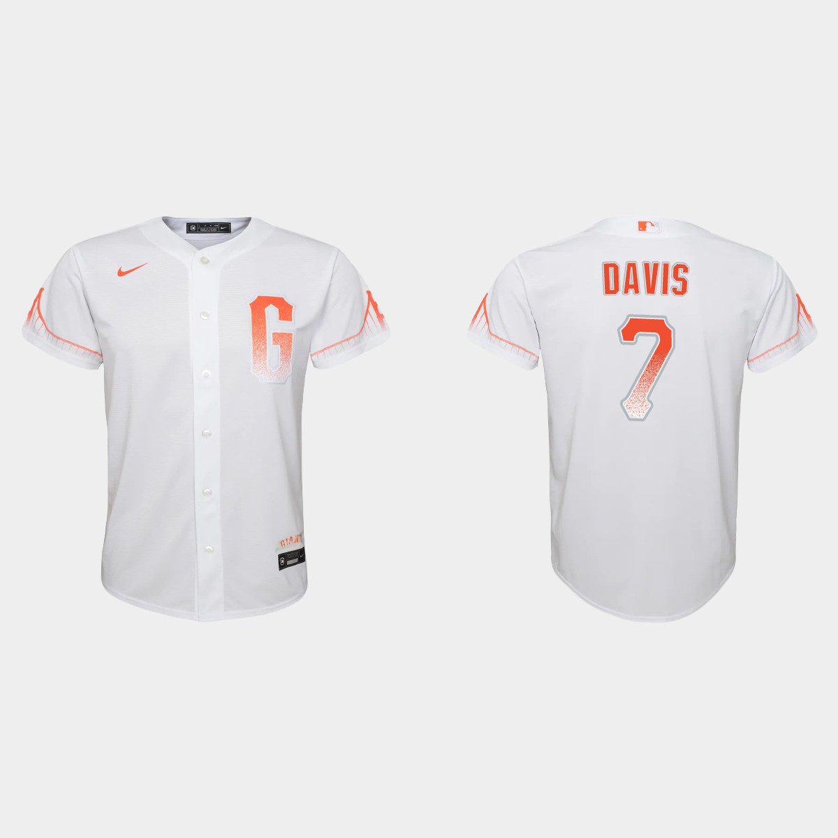 Youth San Francisco Giants J.D. Davis White City Connect Jersey