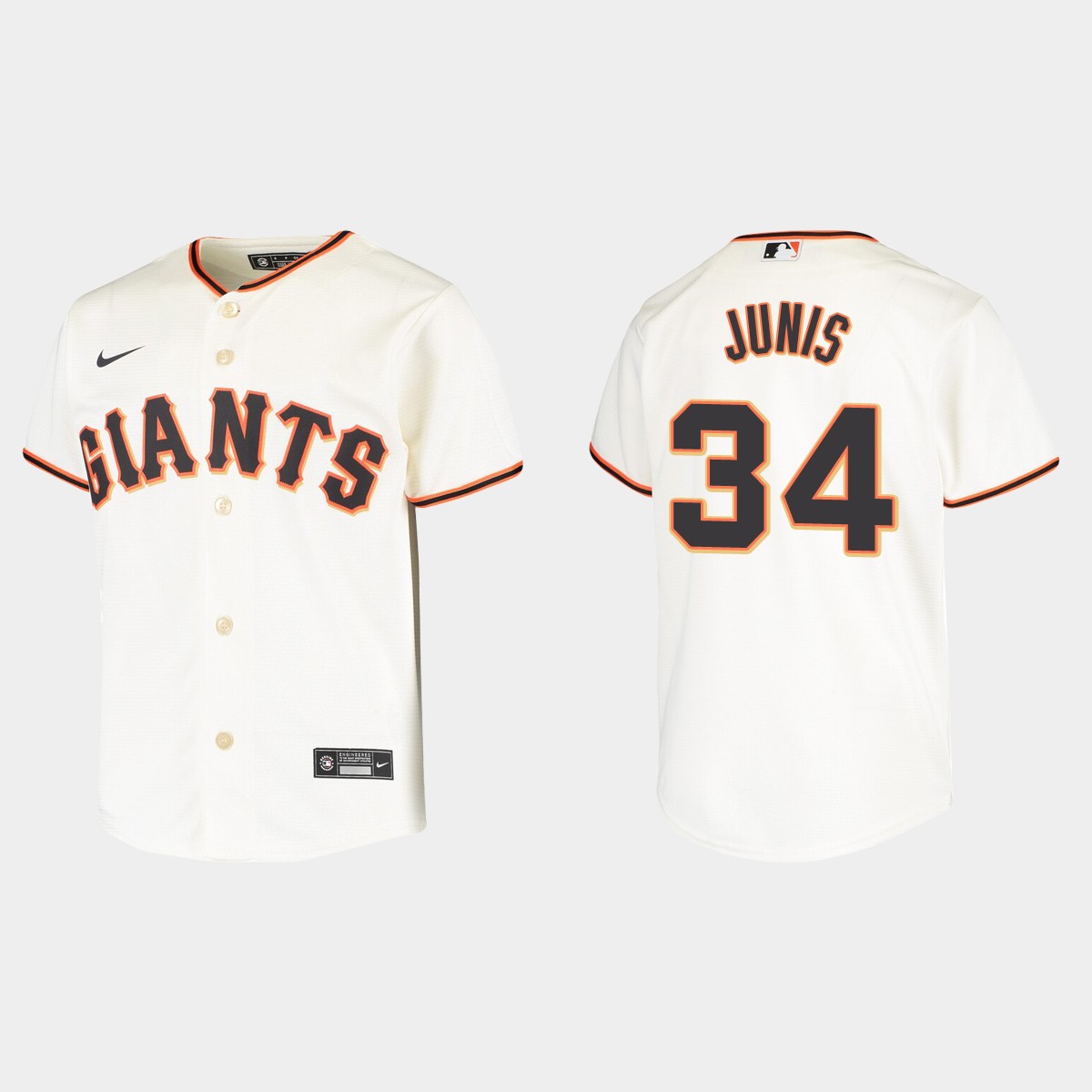Youth San Francisco Giants Jake Junis Cream Home Jersey