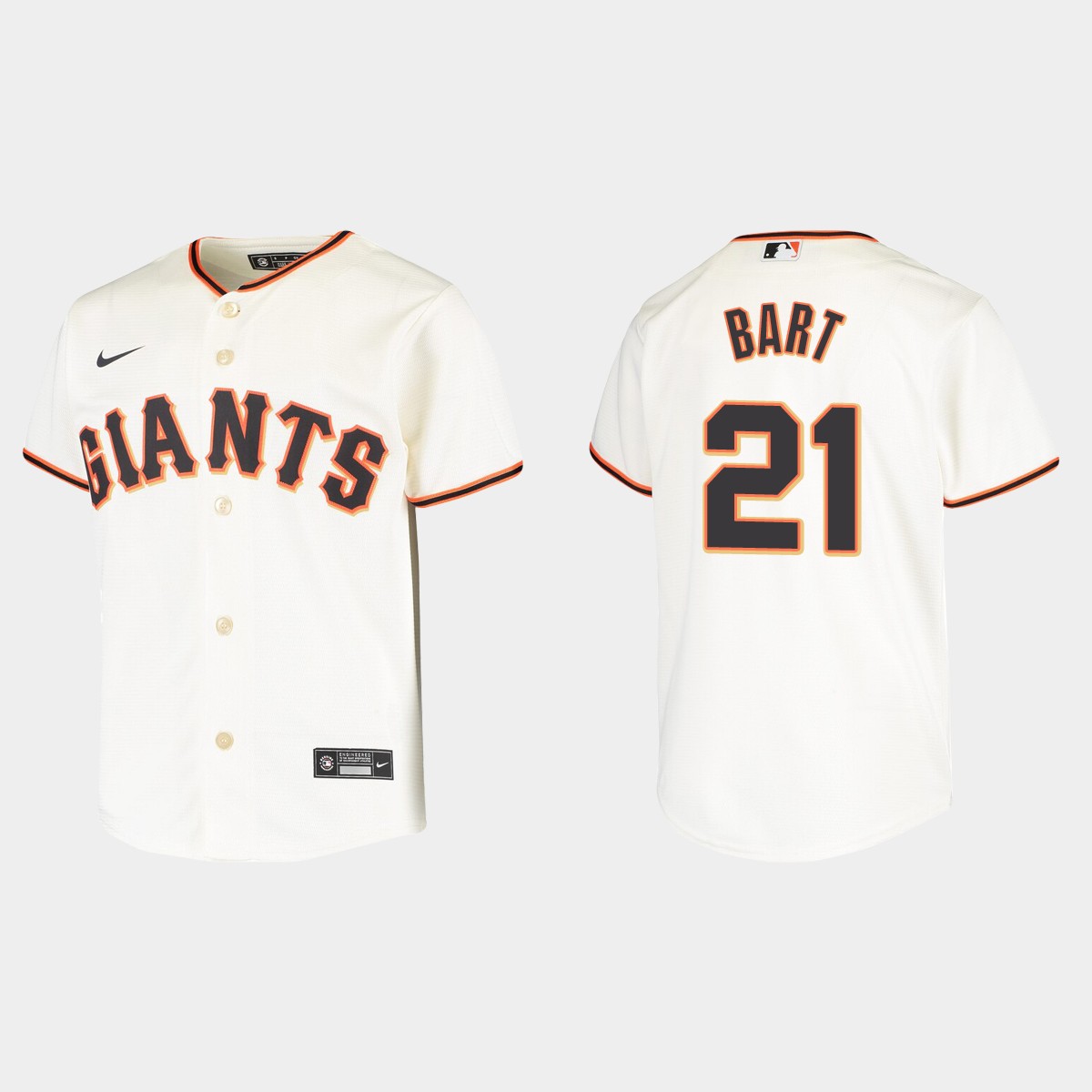 Youth San Francisco Giants Joey Bart Cream Home Jersey