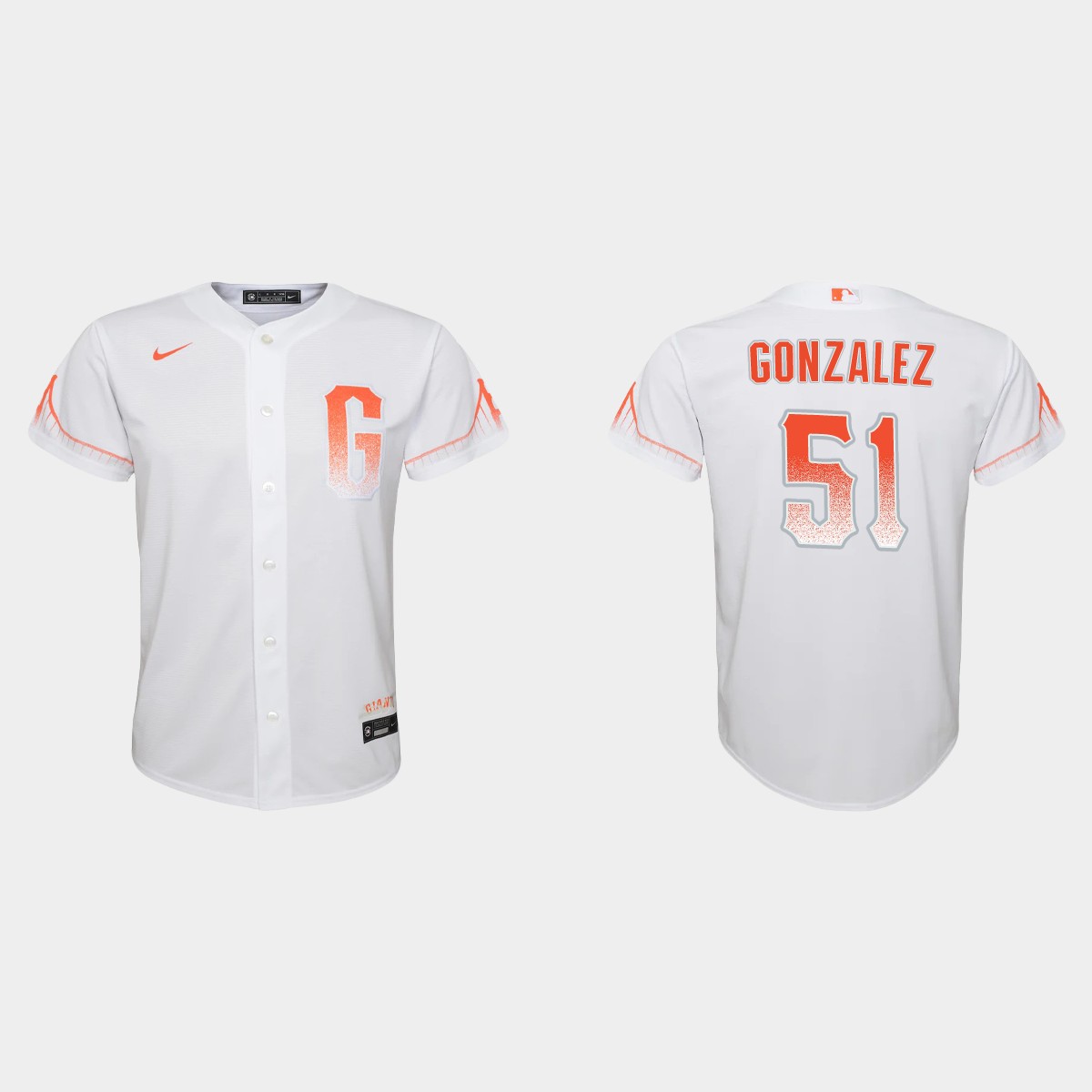 Youth San Francisco Giants Luis Gonzalez White City Connect Jersey