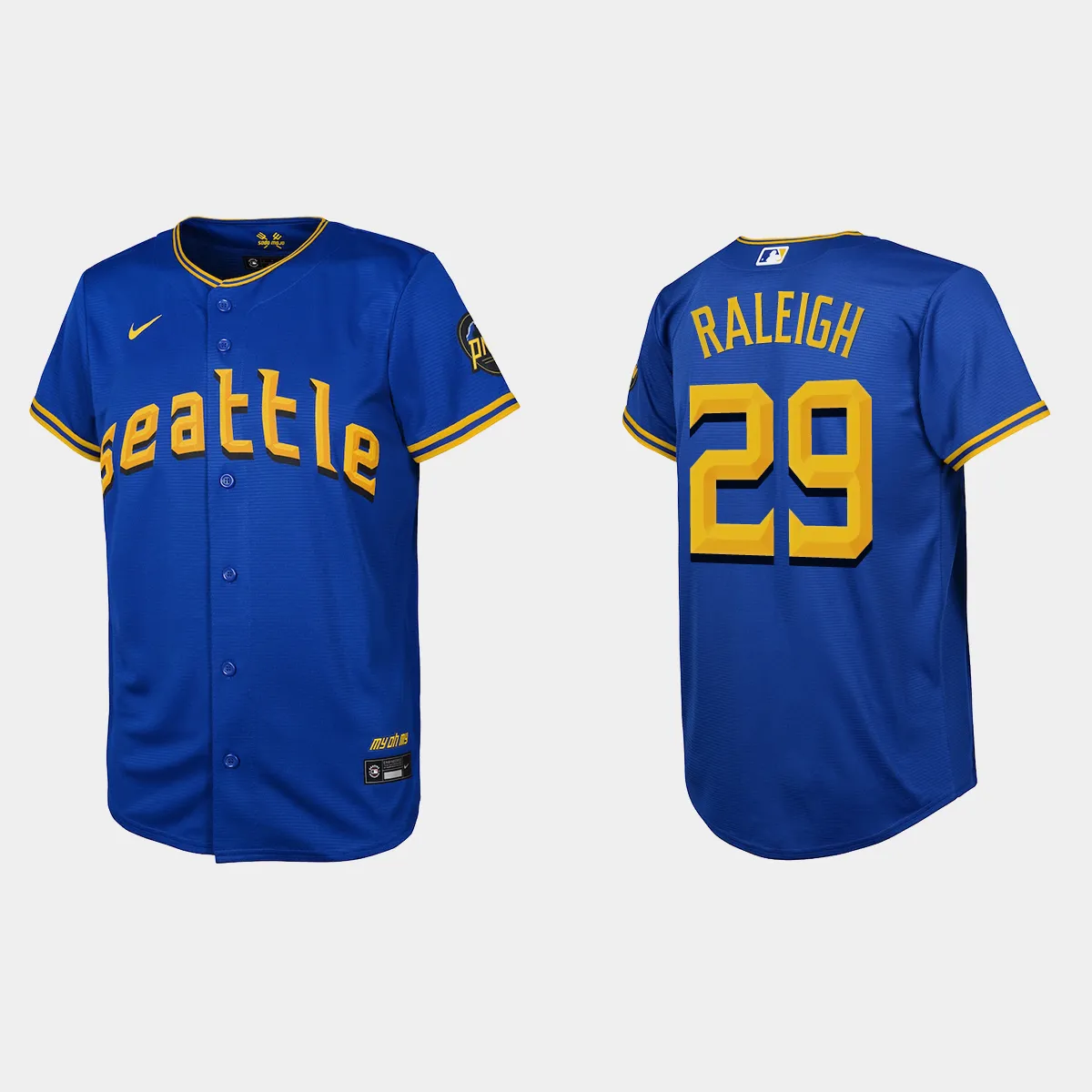 Youth Seattle Mariners Cal Raleigh Royal 2023 City Connect Jersey