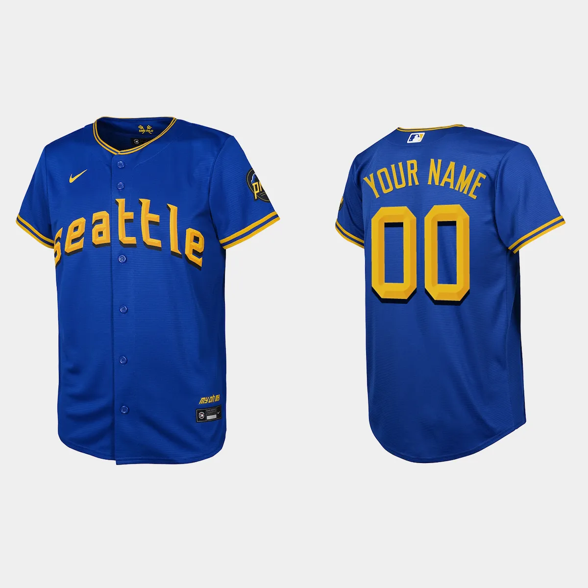 Youth Seattle Mariners Custom Royal 2023 City Connect Jersey