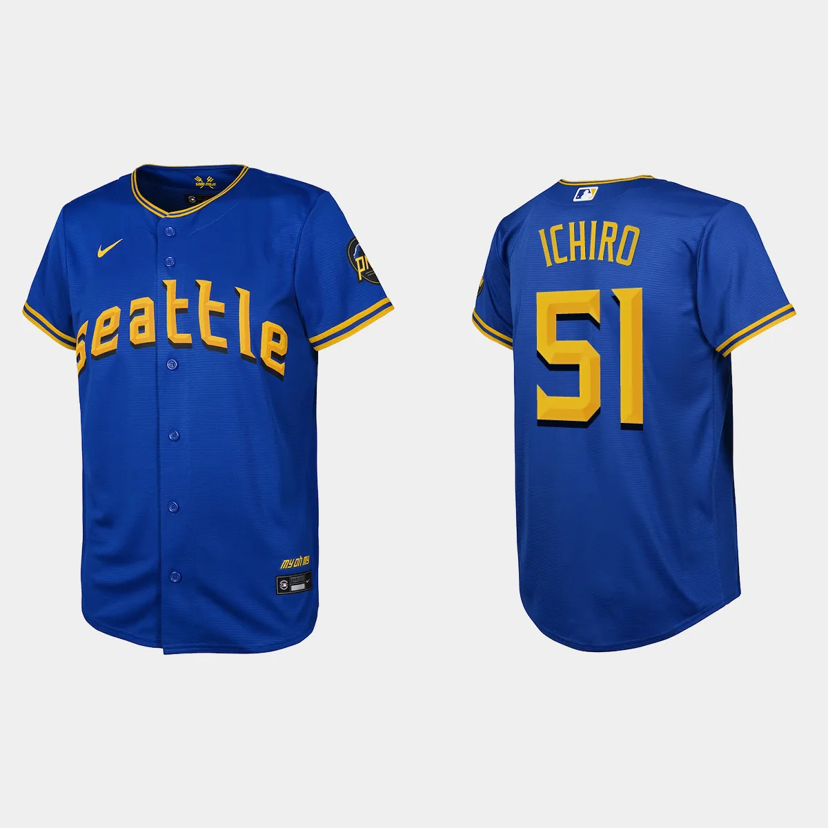 Youth Seattle Mariners Ichiro Suzuki Royal 2023 City Connect Jersey