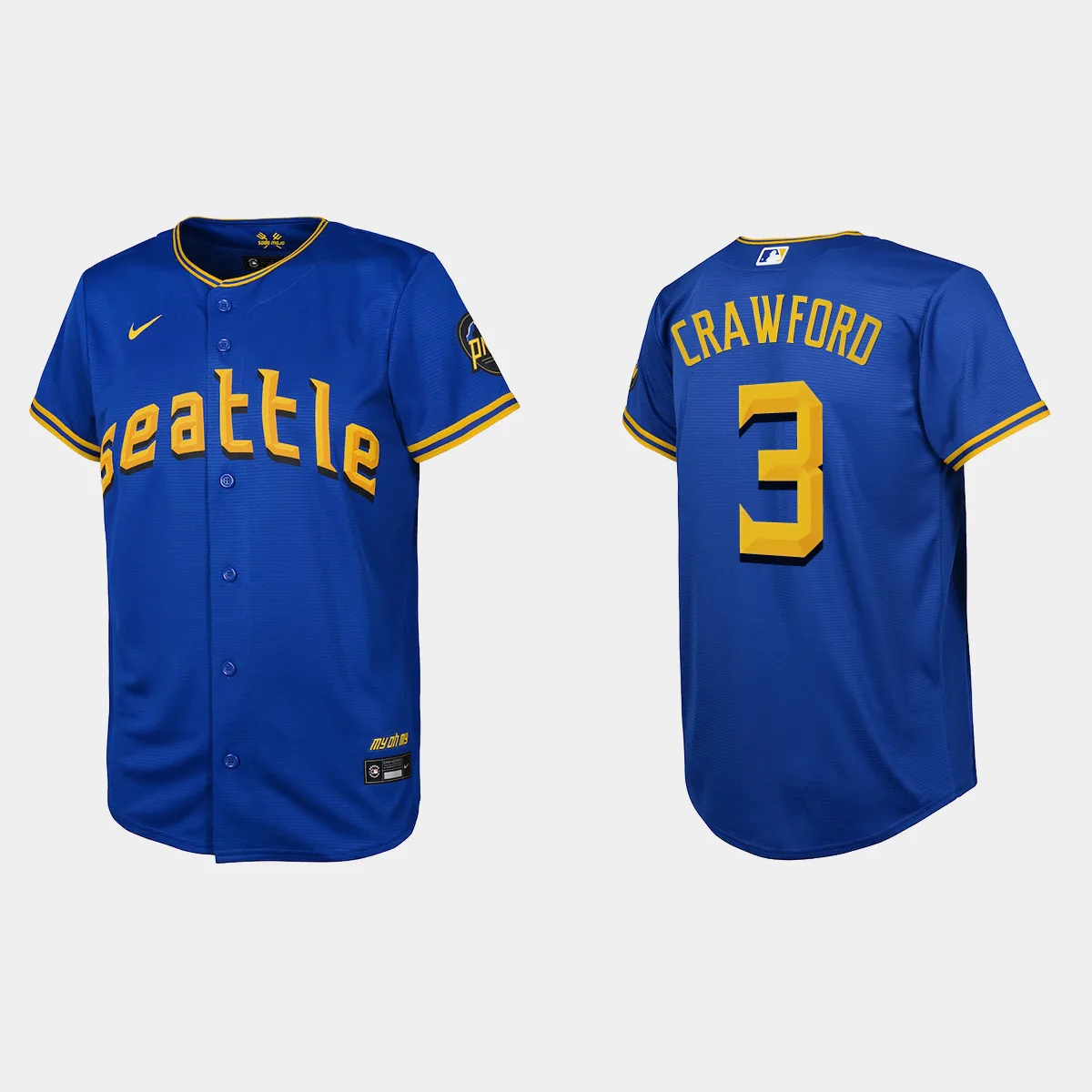 Youth Seattle Mariners J.P. Crawford Royal 2023 City Connect Jersey