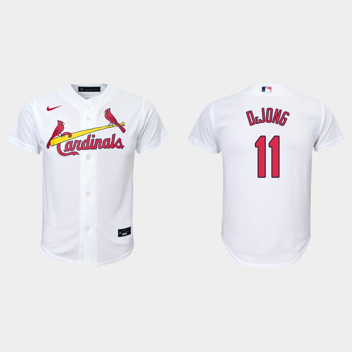 Youth St. Louis Cardinals #11 Paul DeJong White Home Jersey