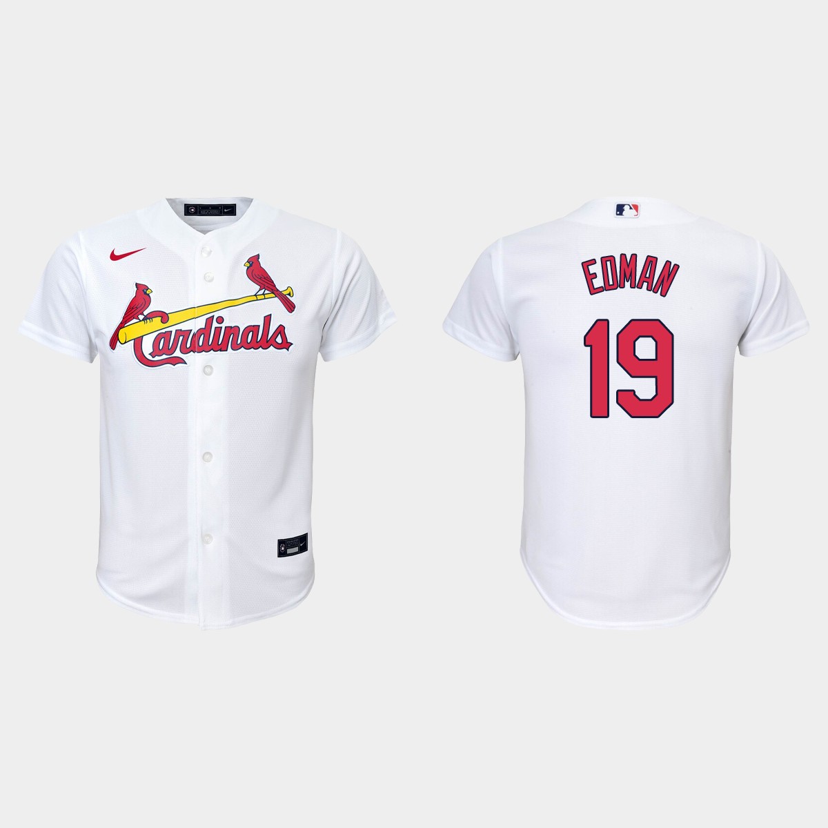 Youth St. Louis Cardinals #19 Tommy Edman White Home Jersey