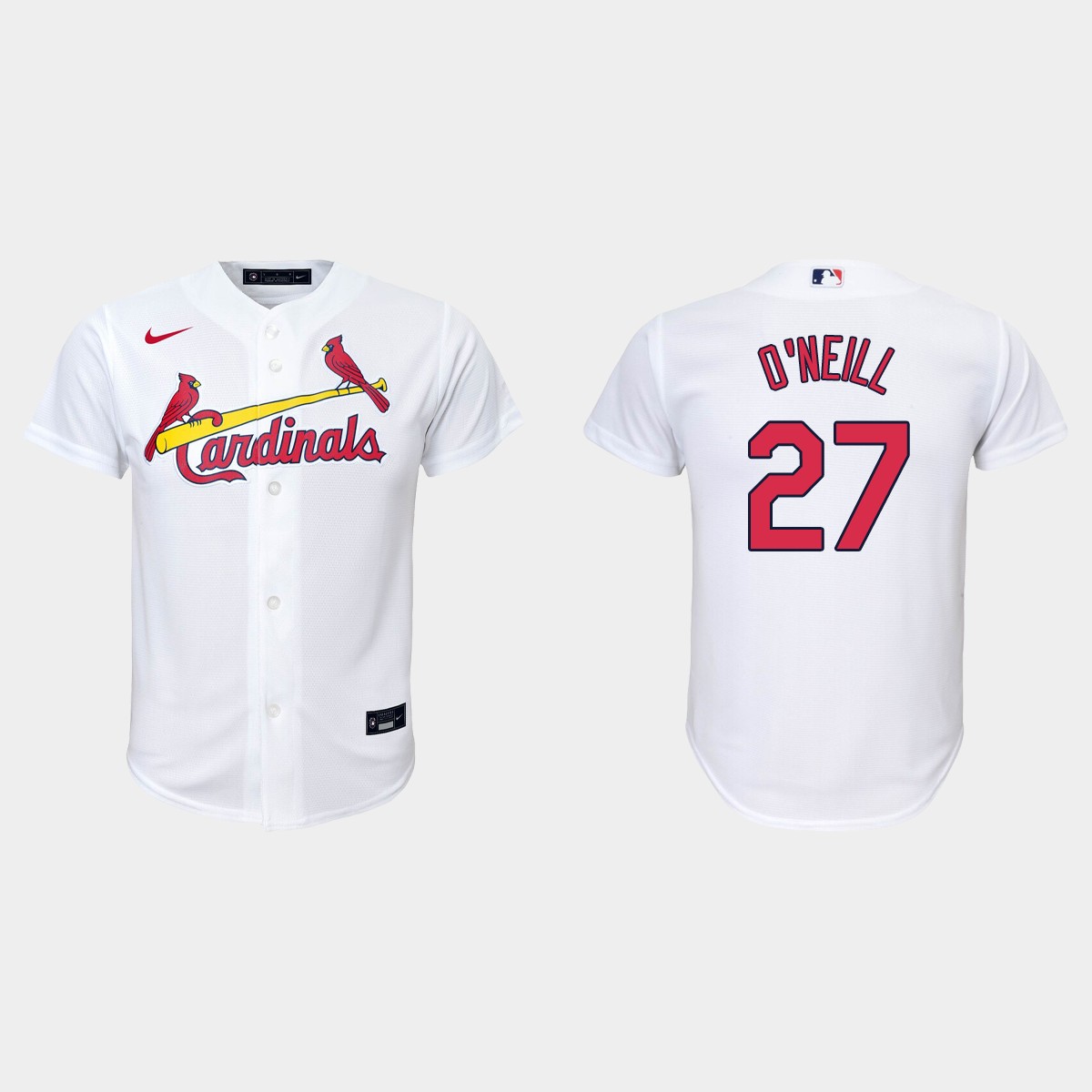Youth St. Louis Cardinals #27 Tyler O'Neill White Home Jersey