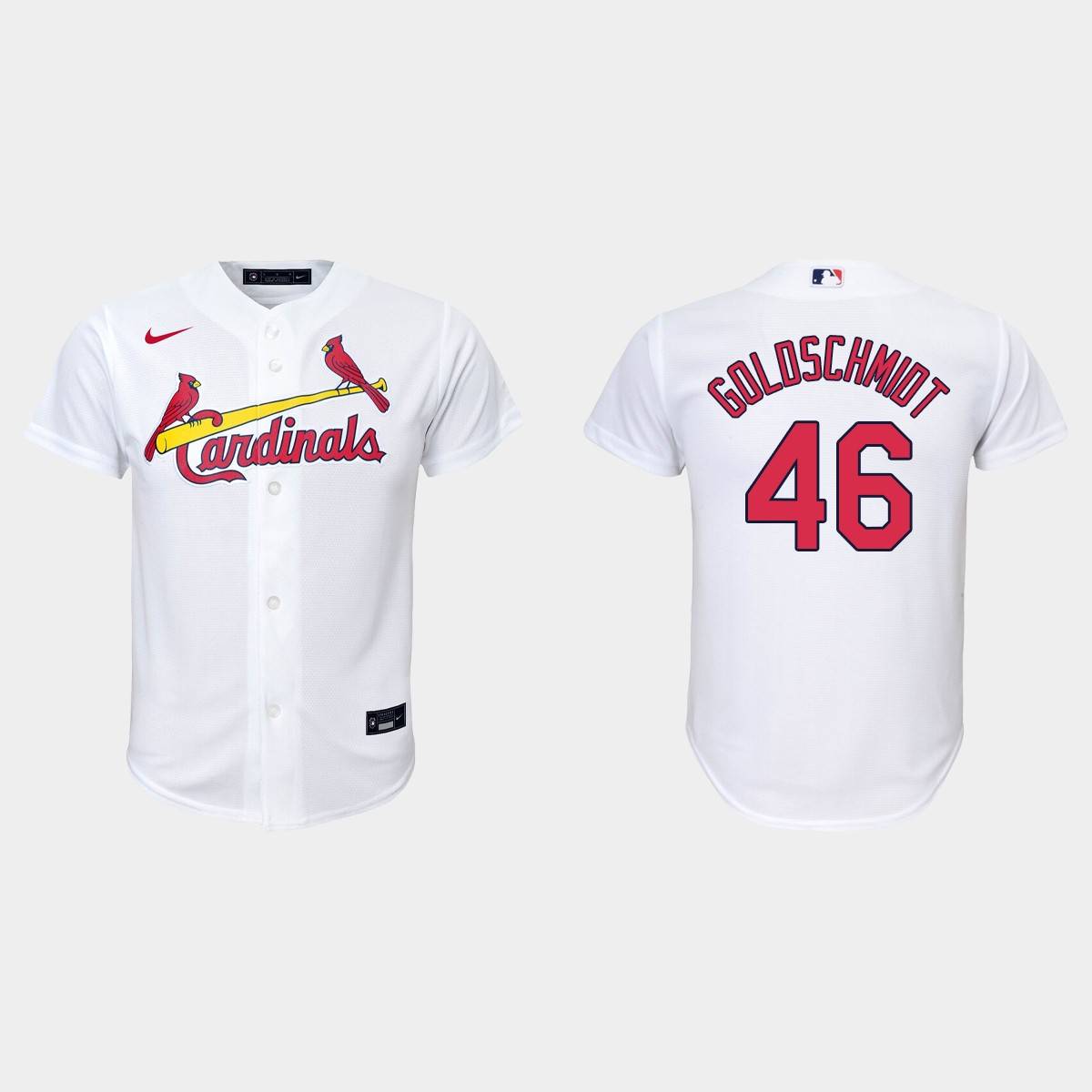 Youth St. Louis Cardinals #46 Paul Goldschmidt White Home Jersey