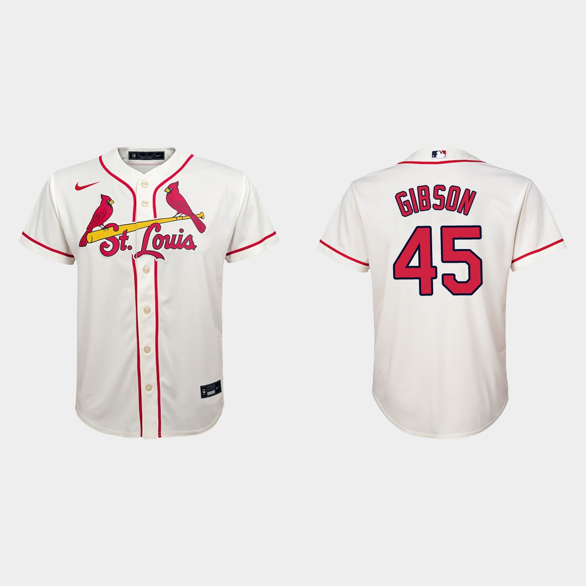 Youth St. Louis Cardinals Bob Gibson Cream Jersey