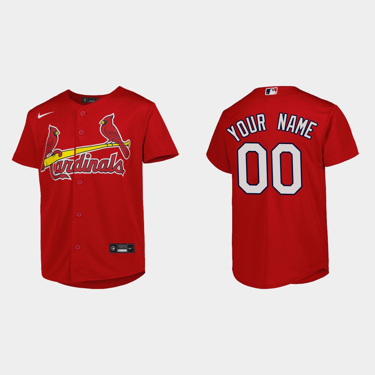 Youth St. Louis Cardinals Custom Red Jersey