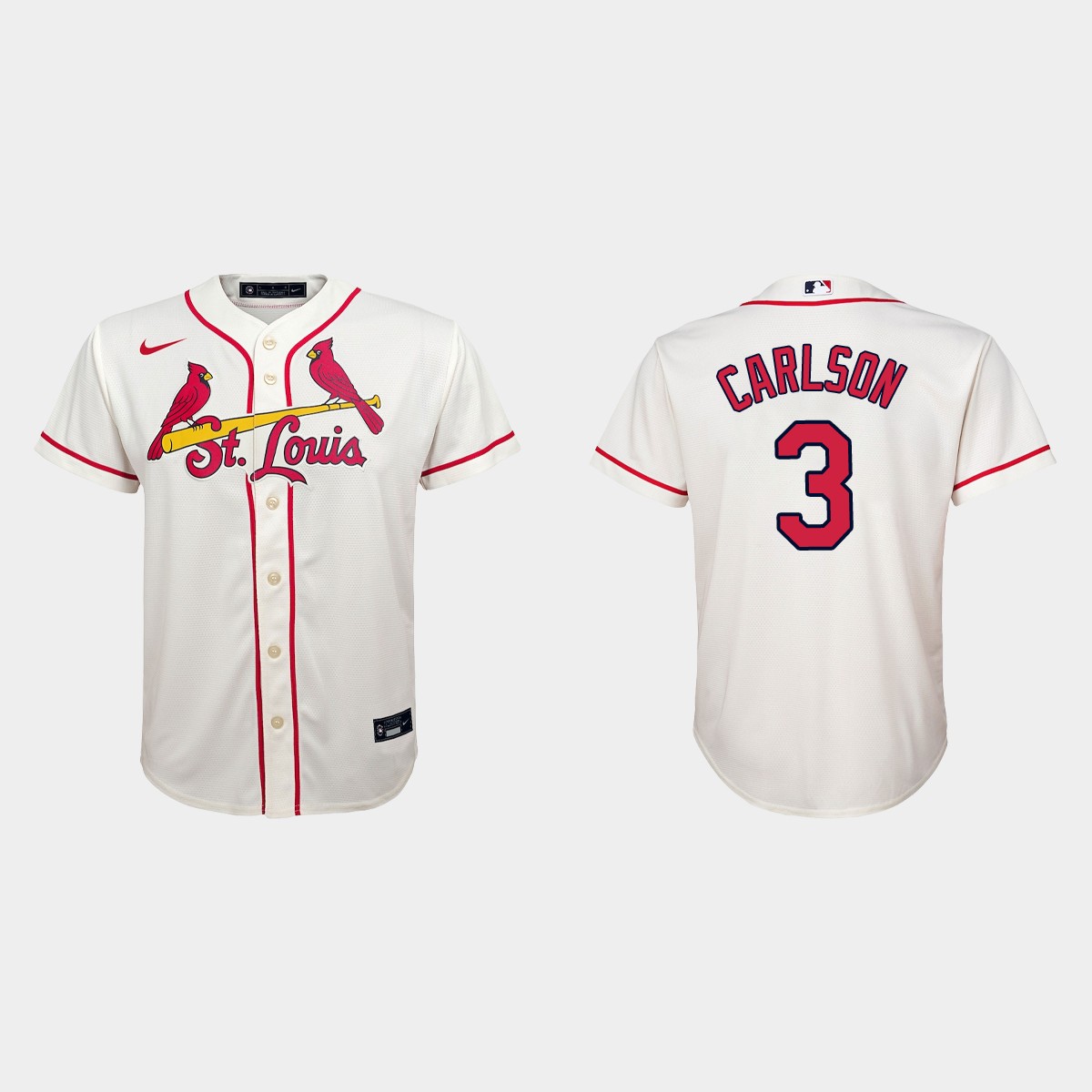 Youth St. Louis Cardinals Dylan Carlson Cream Jersey