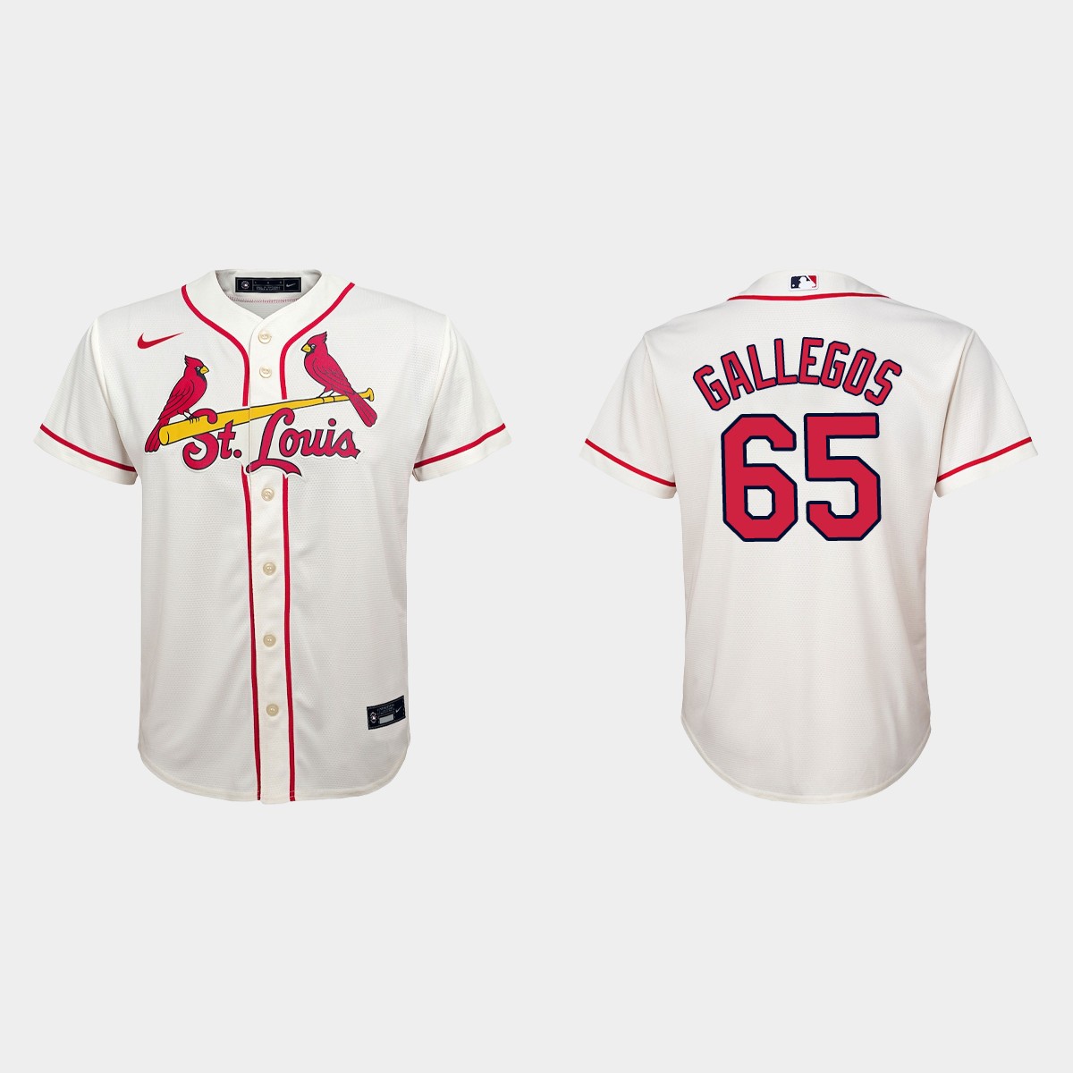 Youth St. Louis Cardinals Giovanny Gallegos Cream Jersey