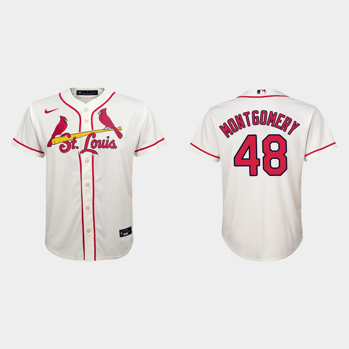 Youth St. Louis Cardinals Jordan Montgomery Cream Jersey