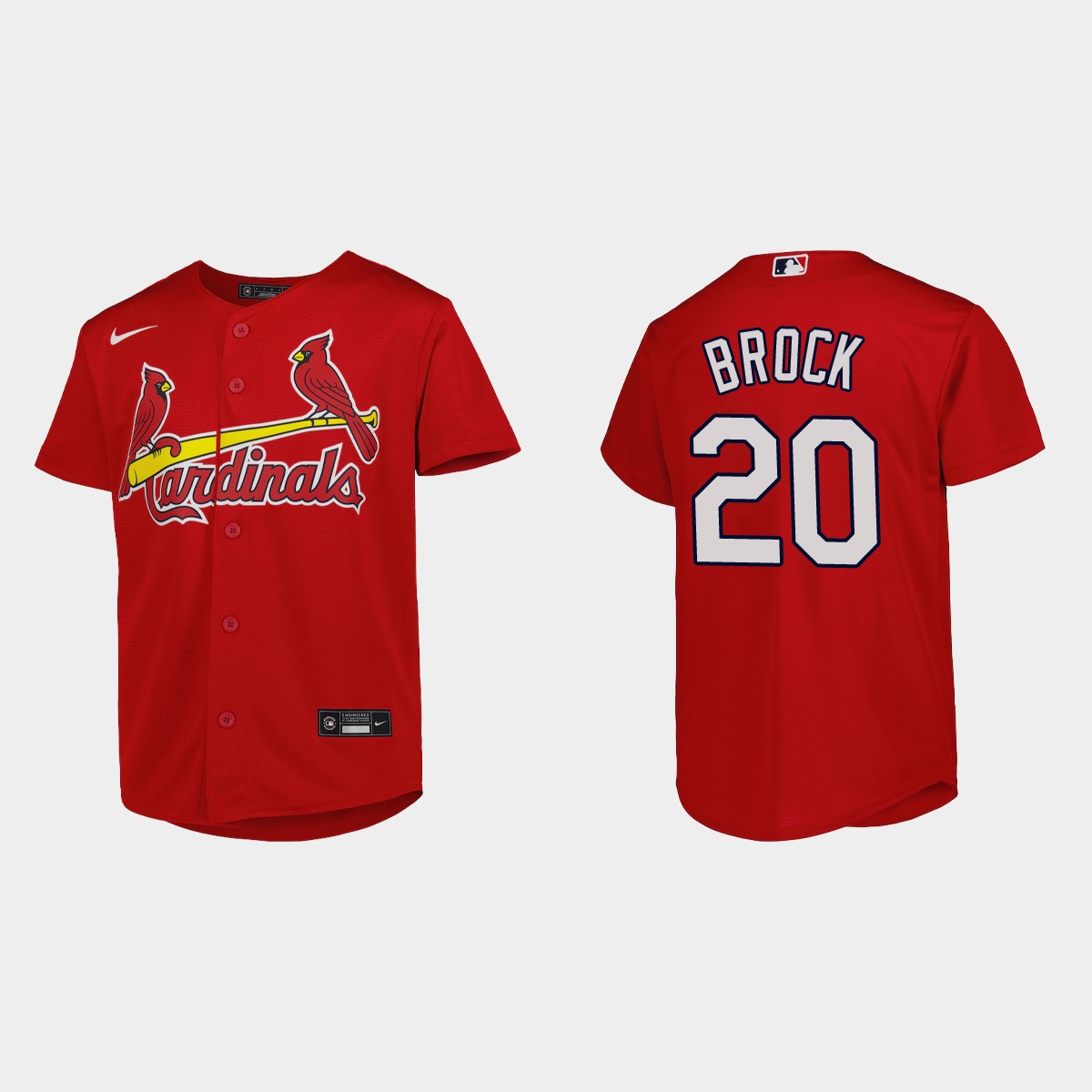 Youth St. Louis Cardinals Lou Brock Red Jersey