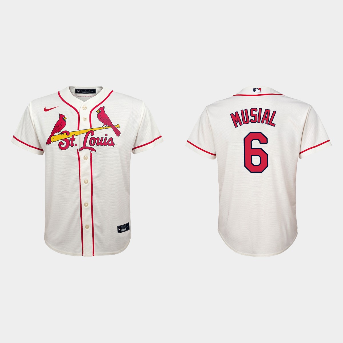Youth St. Louis Cardinals Stan Musial Cream Jersey