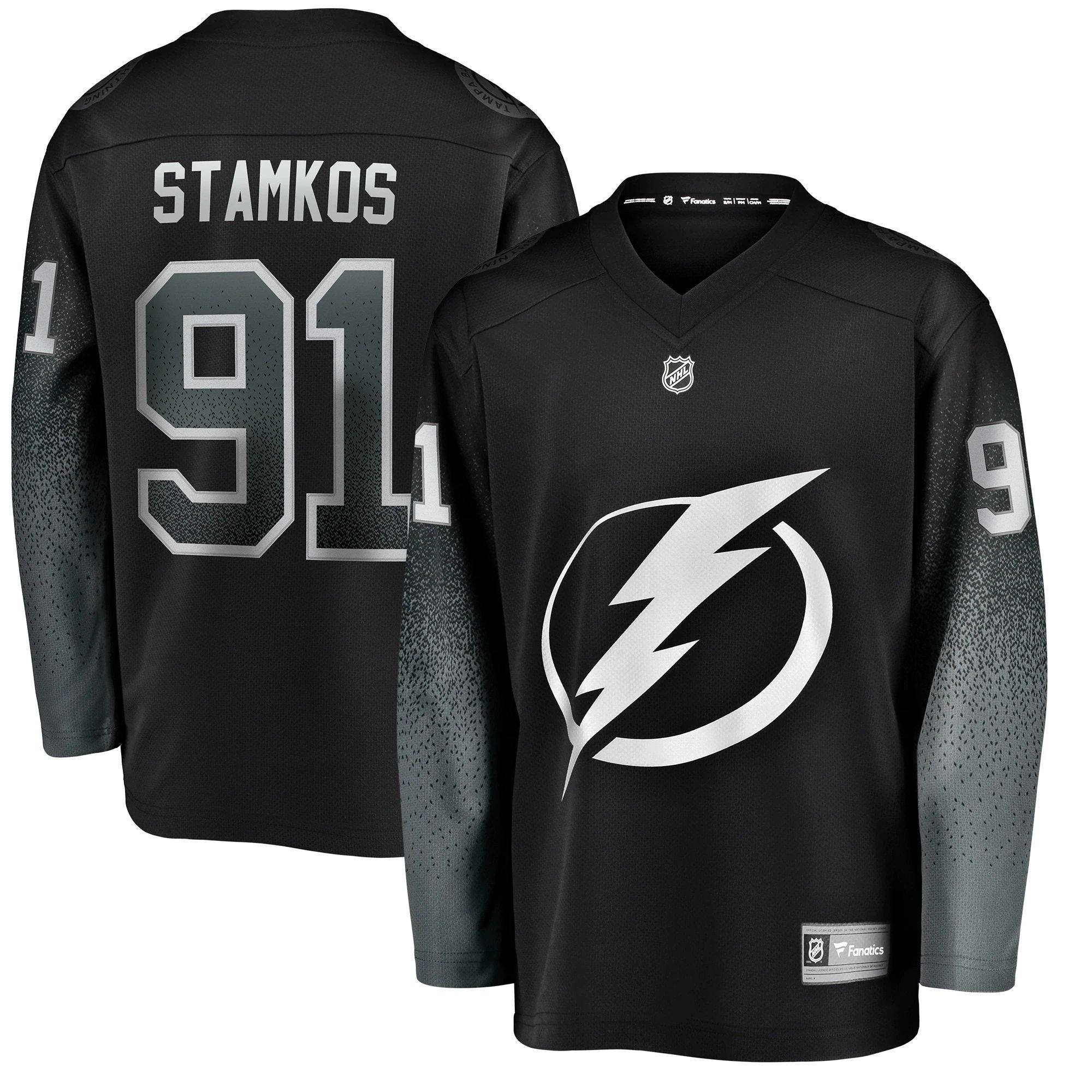 Youth Tampa Bay Lightning Steven Stamkos Black Alternate Breakaway Player Stitched Jersey