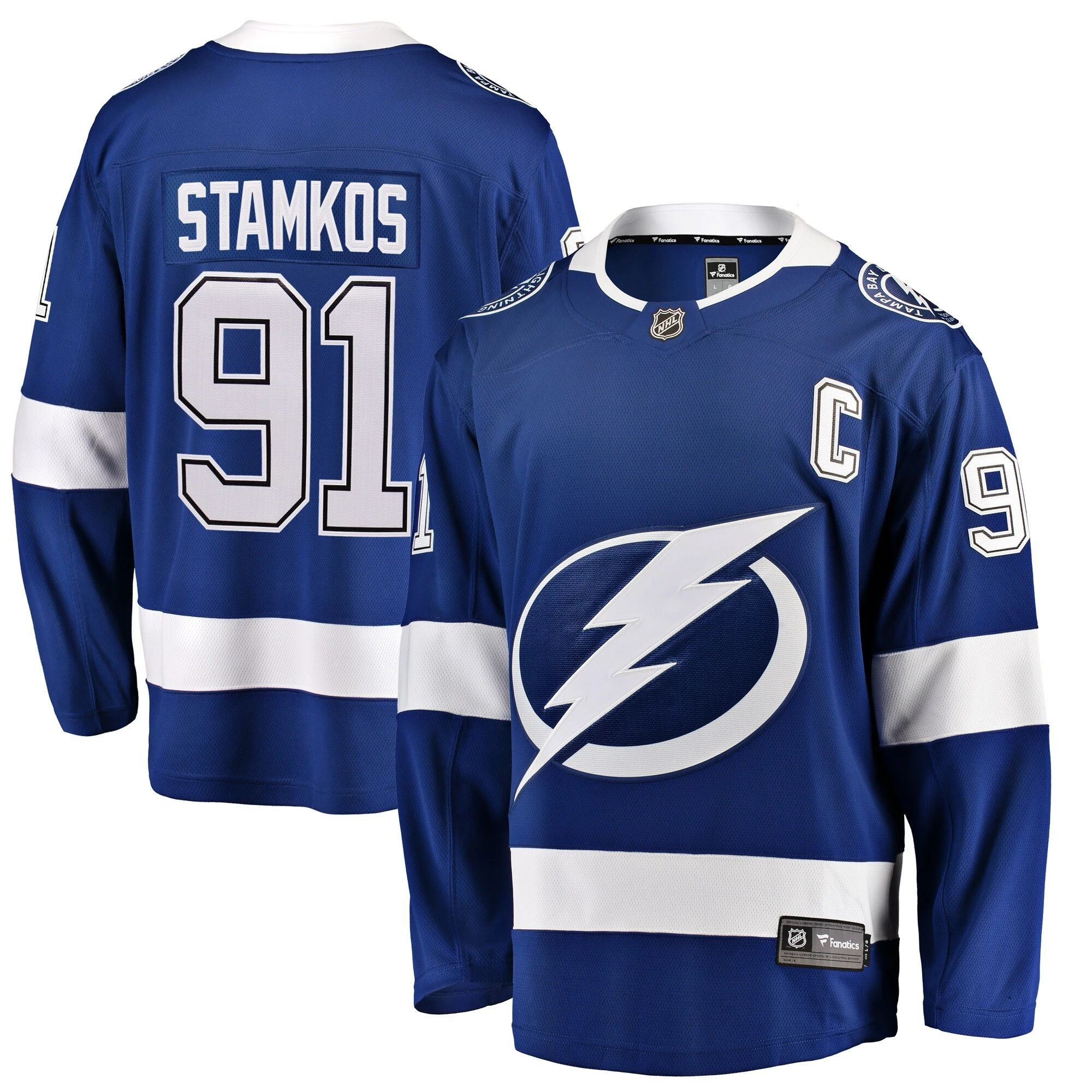 Youth Tampa Bay Lightning Steven Stamkos Blue Breakaway Player Stitched Jersey