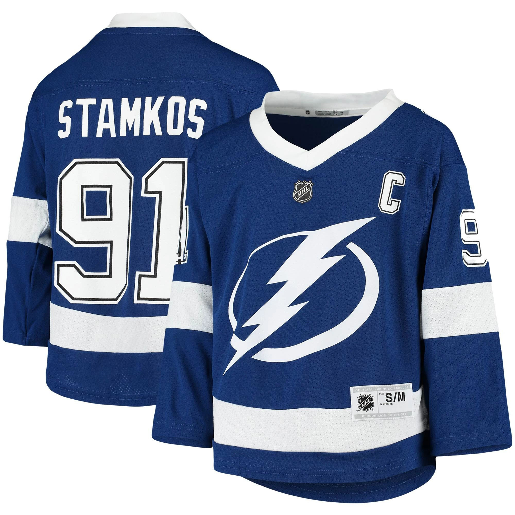Youth Tampa Bay Lightning Steven Stamkos Blue Home Player Stitched Jersey