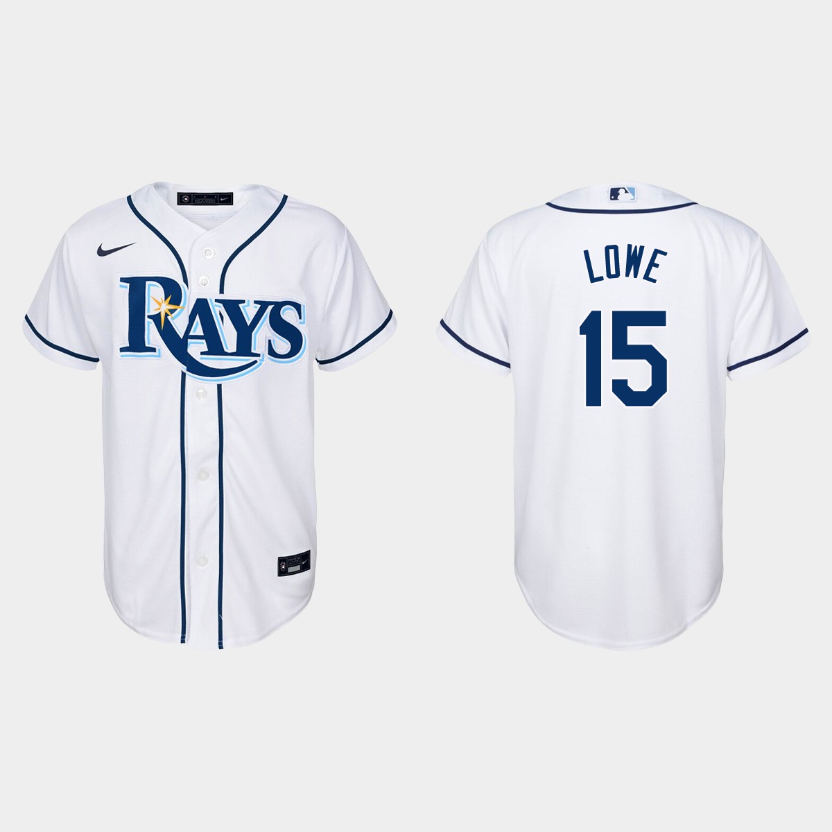 Youth Tampa Bay Rays Josh Lowe White Home Jersey