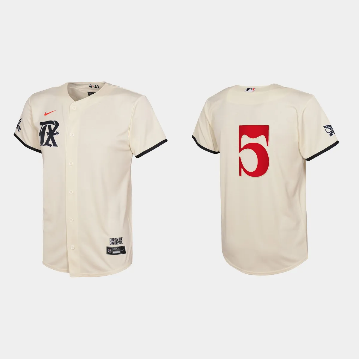Youth Texas Rangers Corey Seager Cream 2023 City Connect Jersey