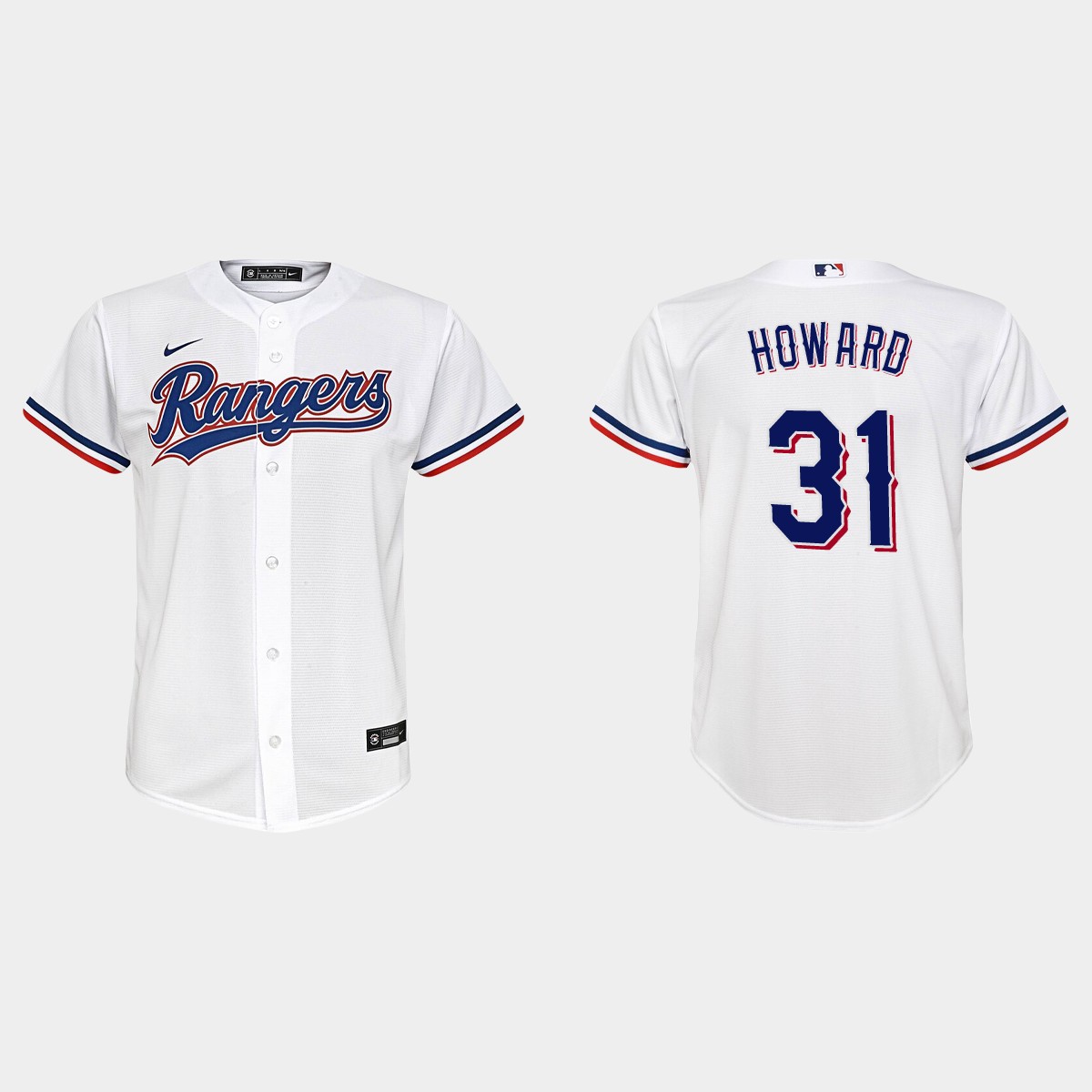 Youth Texas Rangers Spencer Howard White Home Jersey